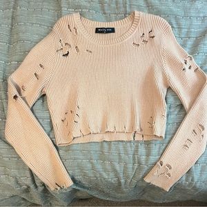 Cropped Tan Sweater